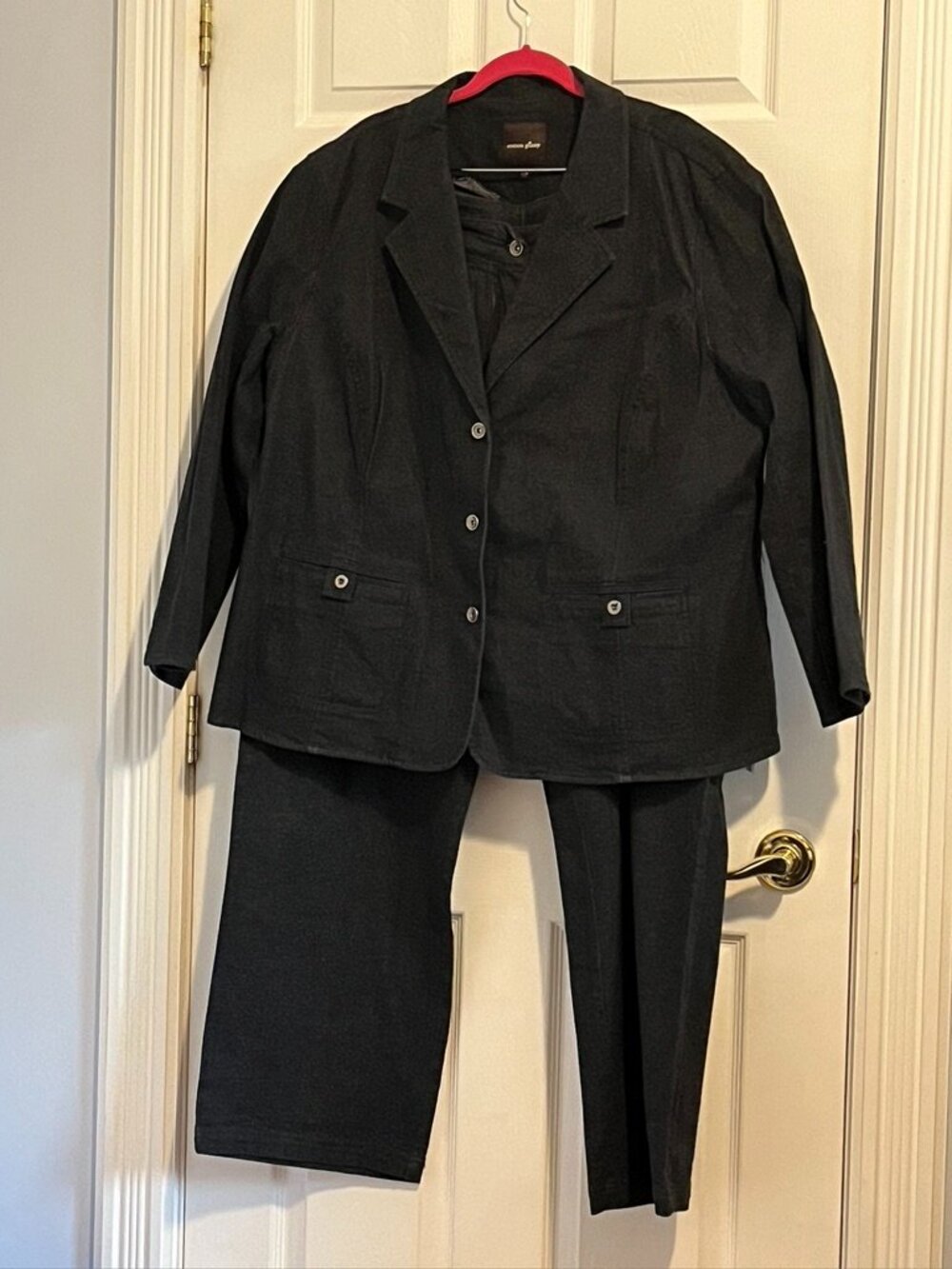 Charcoal grey casual business suit Cotton Ginny Plus